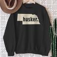 Nebraska State Nickname Husker [Distressed] Sweatshirt Gifts for Old Women